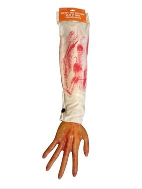 Halloween Bloody Severed Arm Prop - Flesh and Red